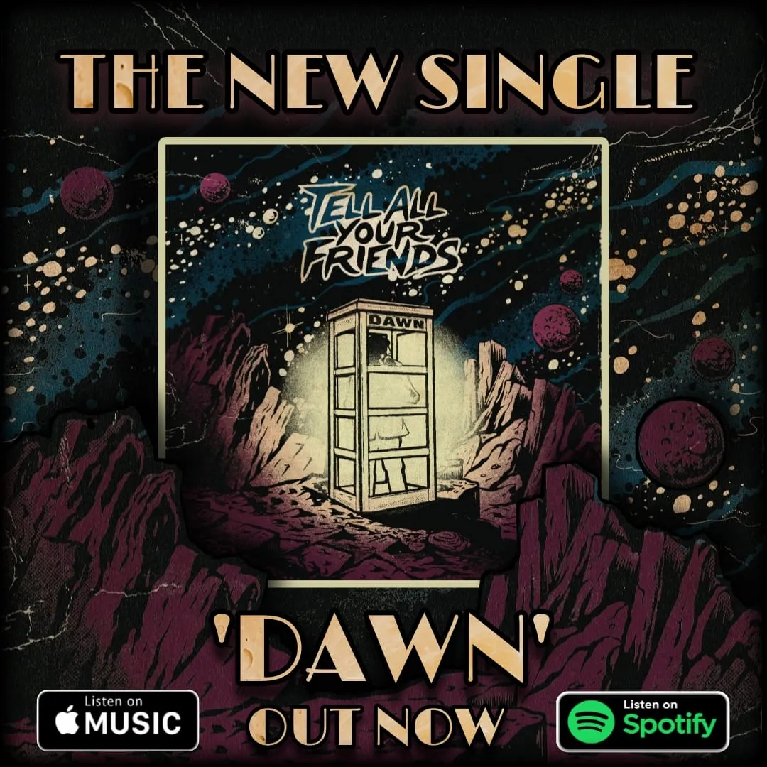 Dawn - Latest release cover with animated fire effect