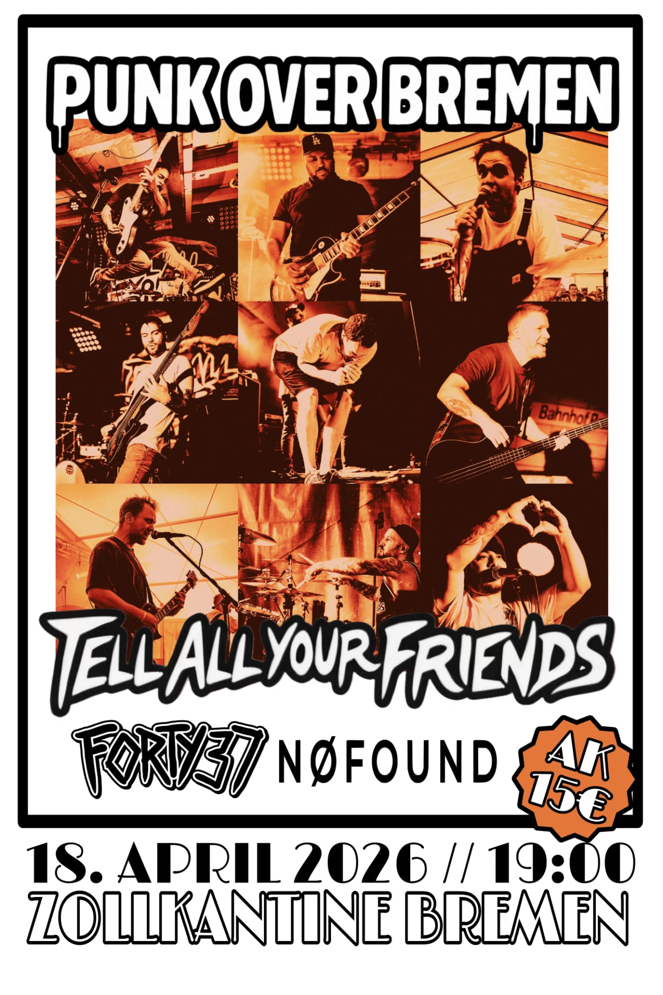 Event poster for Punk Over Bremen on 18. Apr.